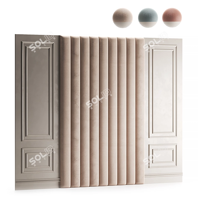  Island Soft Wall Panel 3D model image 1