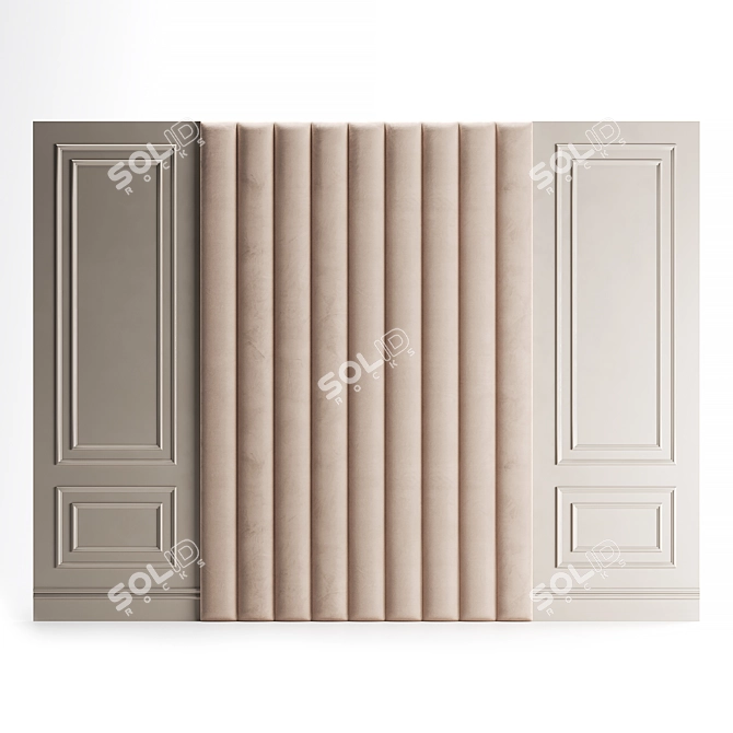  Island Soft Wall Panel 3D model image 4