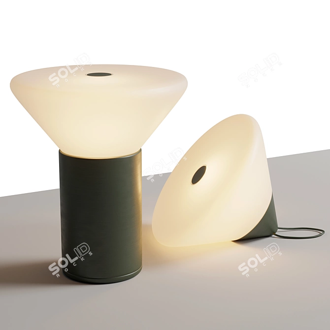 Portable Modular Mikono Table Light 3D model image 2