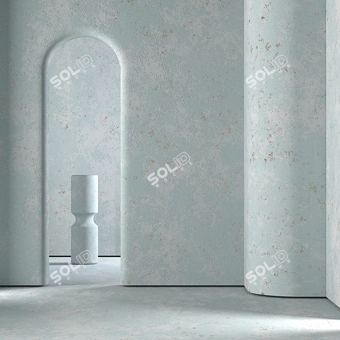 Seamless Stucco Texture Set 3D model image 1