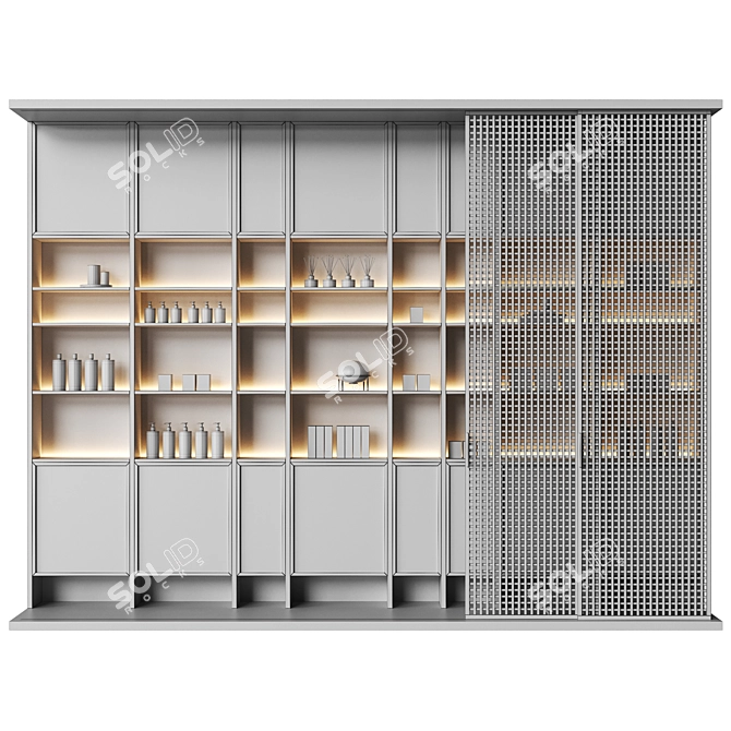 Cosmetics Store Display Rack 3D model image 4