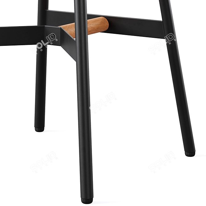 Sleek LAYKO Black Bar Chair 3D model image 4