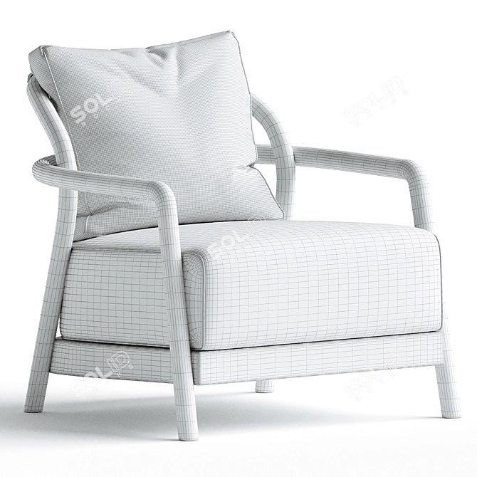 Modern Outdoor Armchair by Flexform 3D model image 4