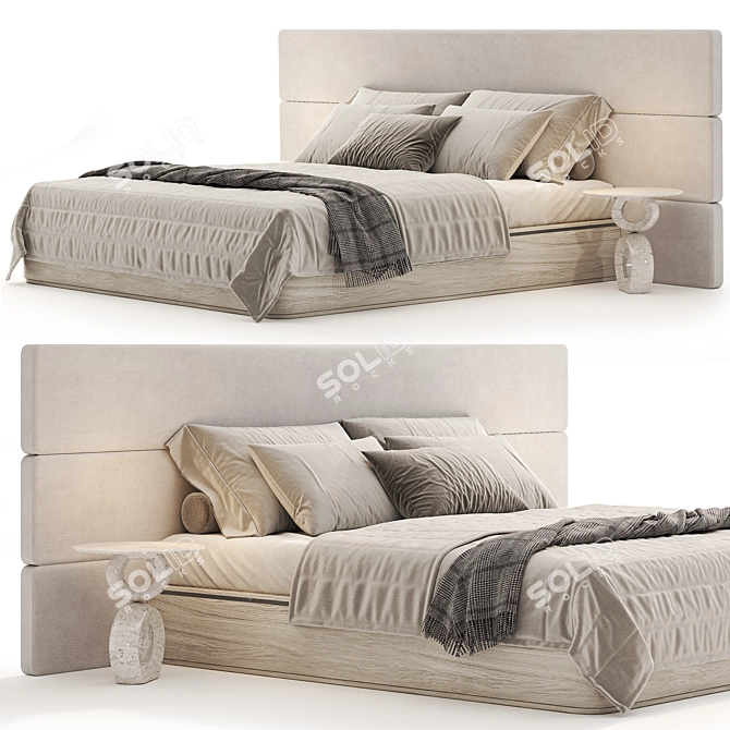 Modern Madaket Bed 3D Model 3D model image 2