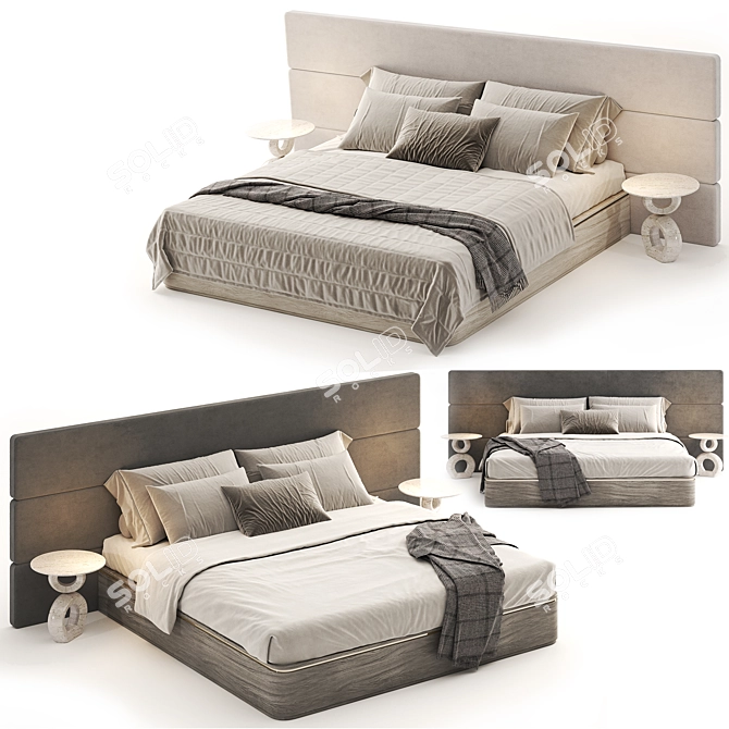 Modern Madaket Bed 3D Model 3D model image 5