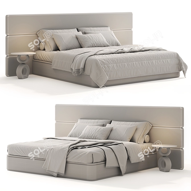 Modern Madaket Bed 3D Model 3D model image 6