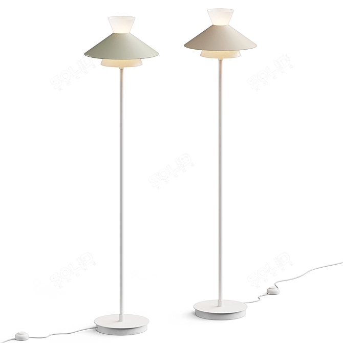 Modern Bennett Floor Lamp, 1580mm 3D model image 1
