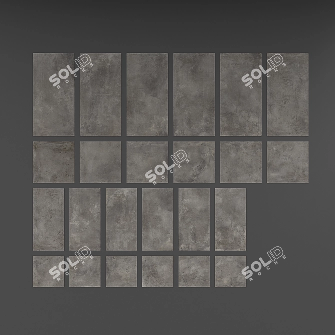 Italon Millennium Black Ceramic Tile 3D model image 3