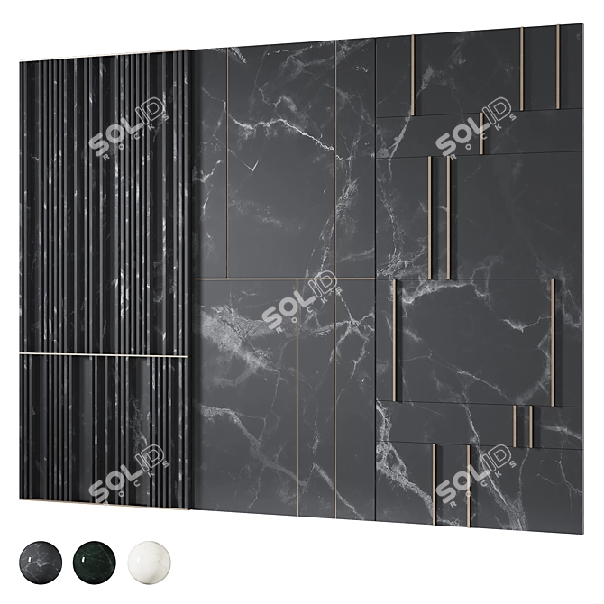 Smooth Finish Decorative Panels 3D model image 1