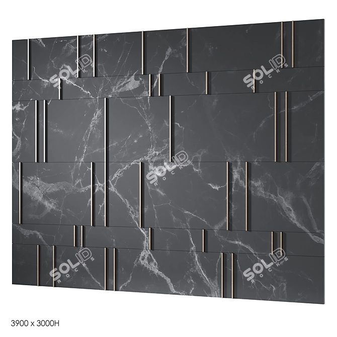 Smooth Finish Decorative Panels 3D model image 4