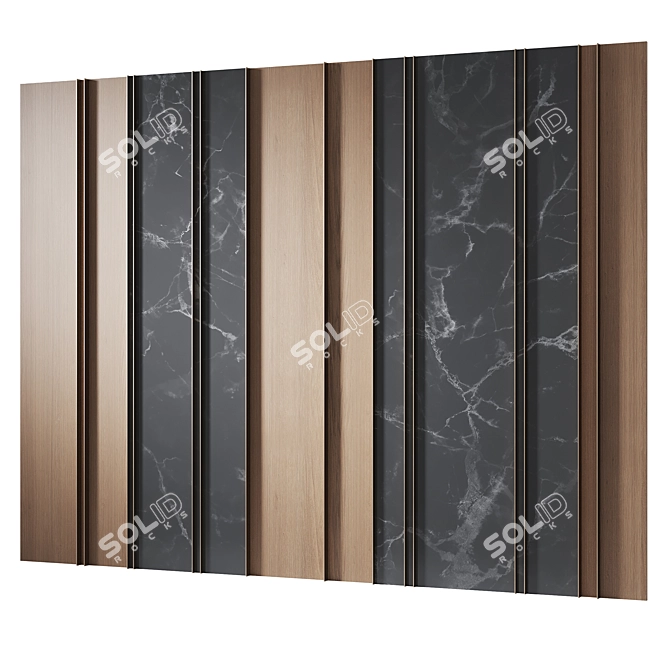 Designer Panel for Modern Interiors 3D model image 2