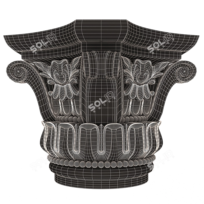 Ornate Architectural Element 3D Model 3D model image 6