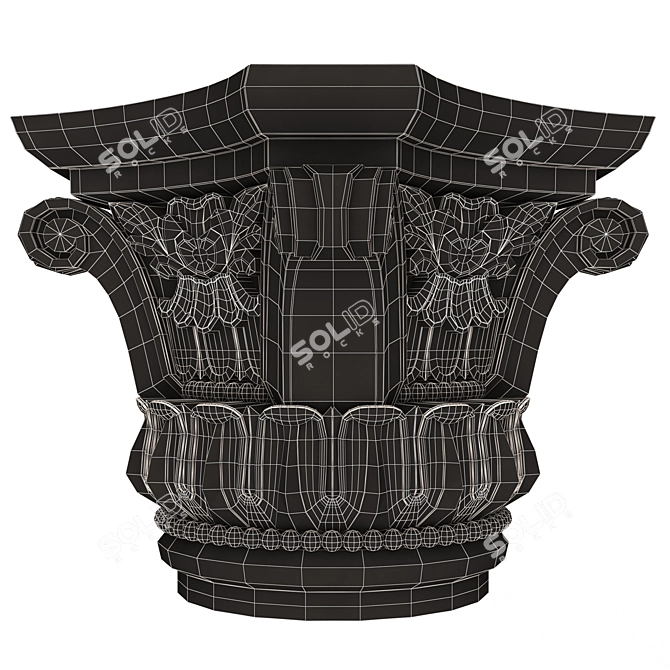 Ornate Architectural Element 3D Model 3D model image 7