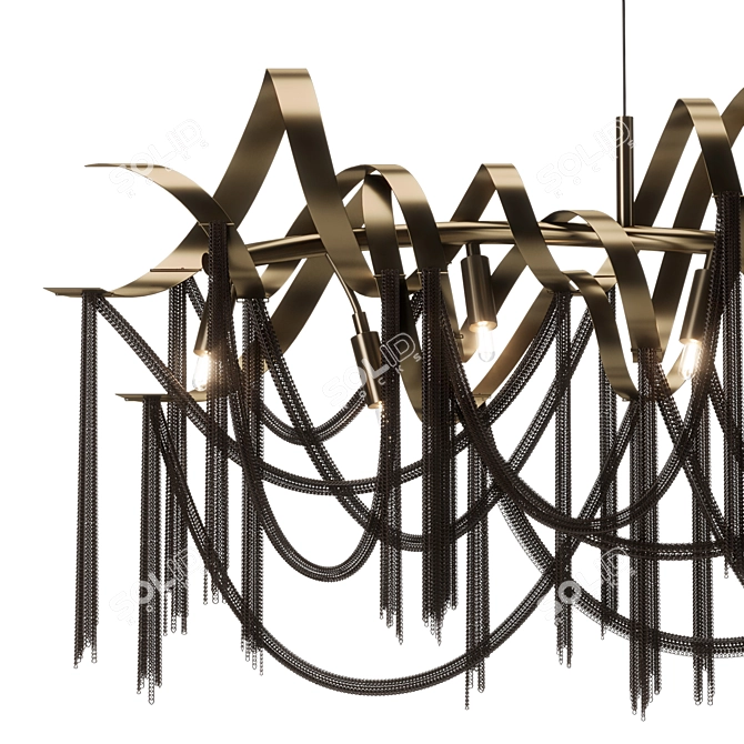  Chic Odeon Chainy Chandelier 3D model image 2