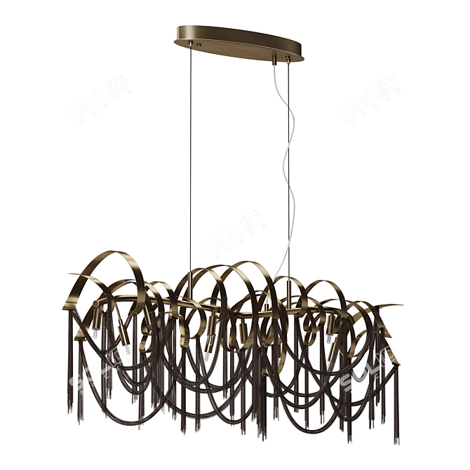  Chic Odeon Chainy Chandelier 3D model image 3