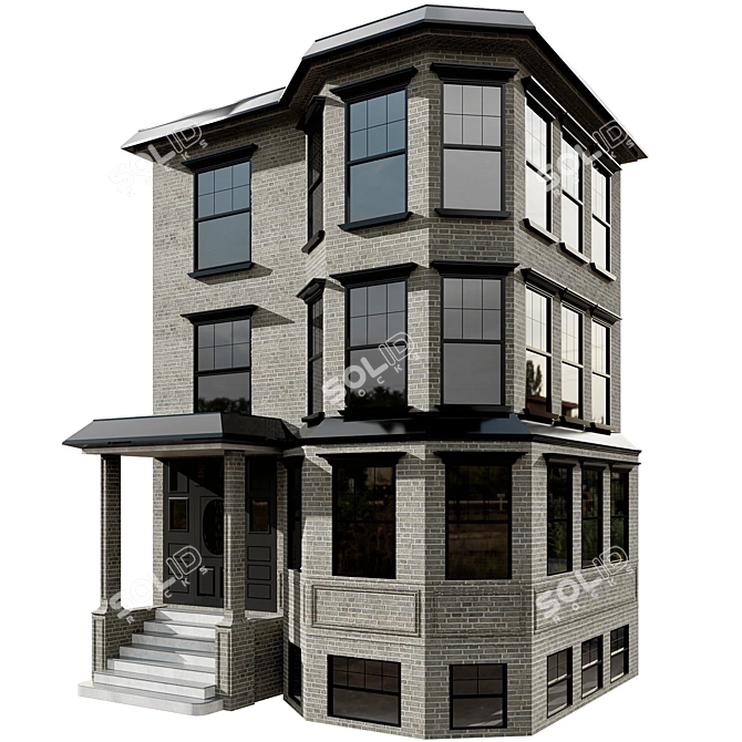 Modular Residential Building Kit 3D model image 1