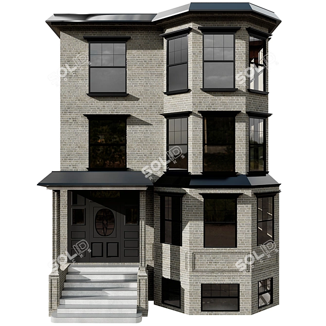 Modular Residential Building Kit 3D model image 3