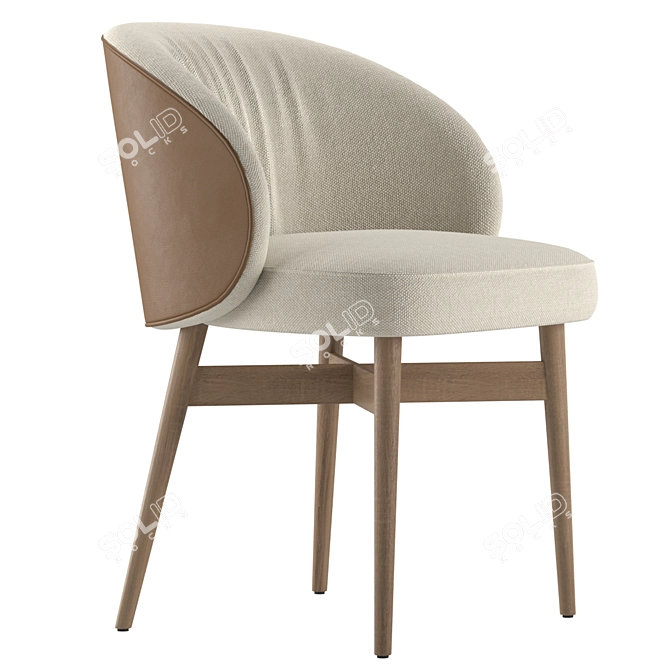 Elegant Norah Chair: Luxury Comfort 3D model image 2