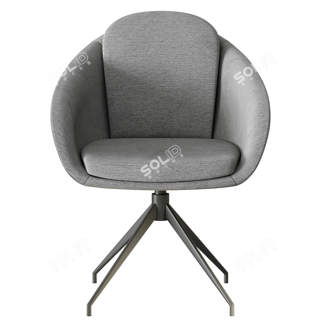 Gamble Textile Light Grey Chair 3D model image 3