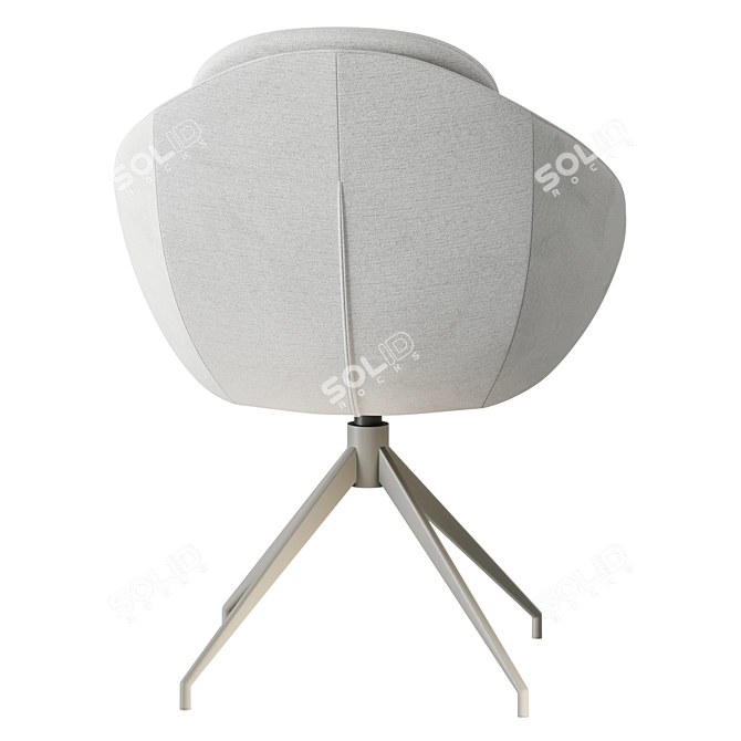 Gamble Textile Light Grey Chair 3D model image 5