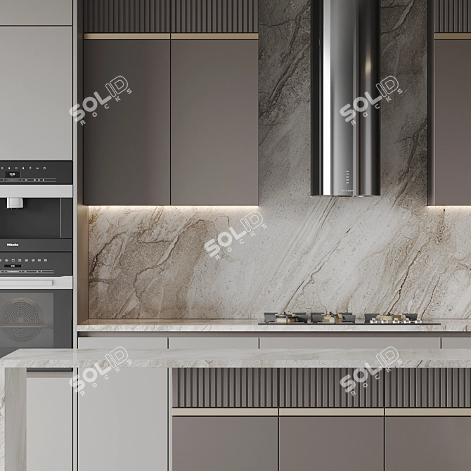 Modern Kitchen 3D Models Set 3D model image 6