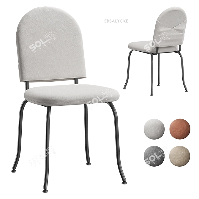 EBBALYCKE Chair - Scandinavian Minimalist Retro 3D model image 1