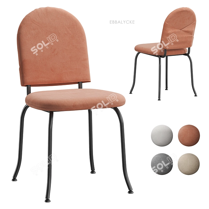 EBBALYCKE Chair - Scandinavian Minimalist Retro 3D model image 4