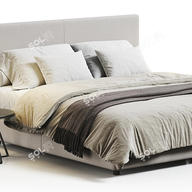 Italian Design Bed Flexform Oltre 3D model image 2