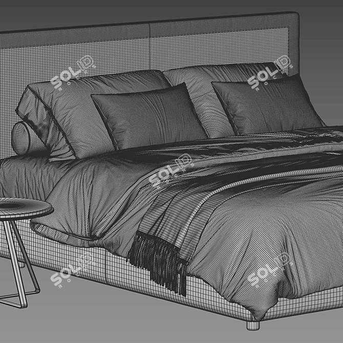 Italian Design Bed Flexform Oltre 3D model image 3