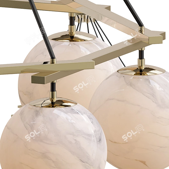 Alabaster Chandelier Modeller Venumblack 3D model image 2