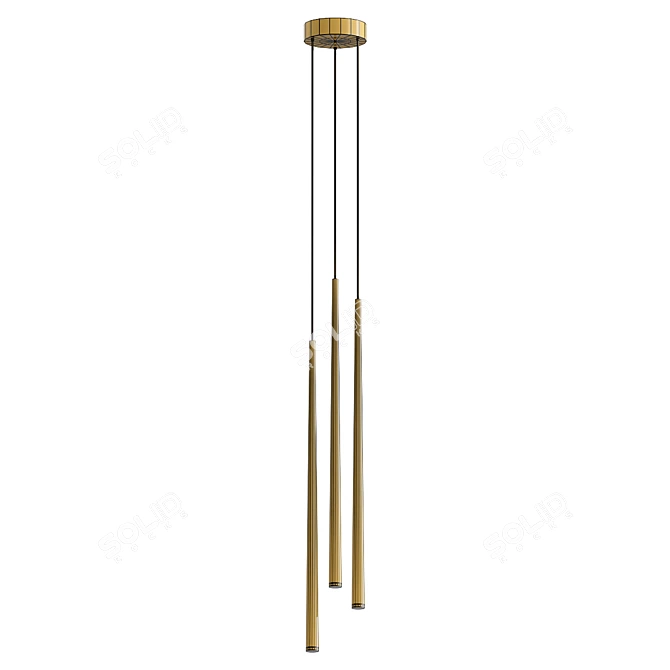 Modern Cane 3 Pendant Light 3D model image 3