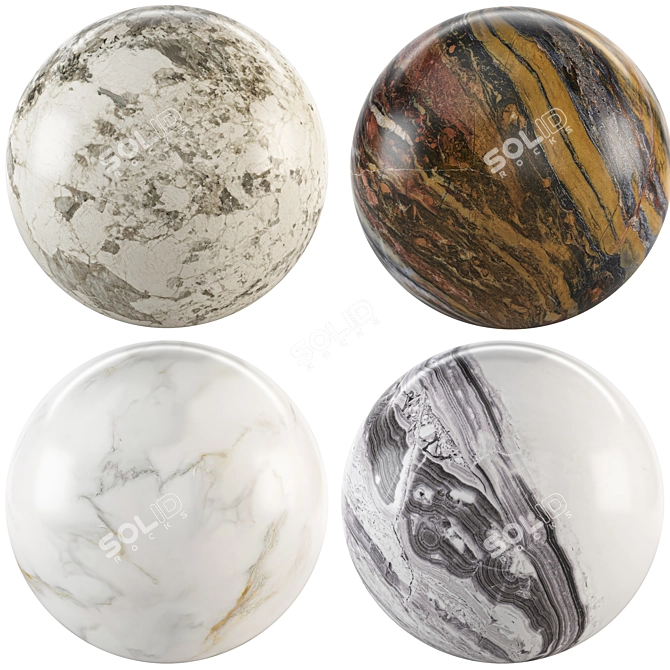 Luxury Marble Texture Collection 3D model image 2