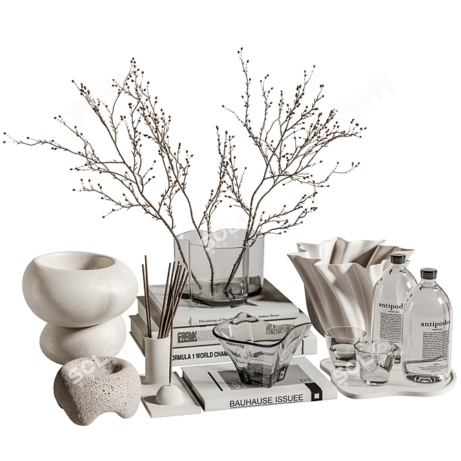 Elegant Decor Set for Renderings 3D model image 2