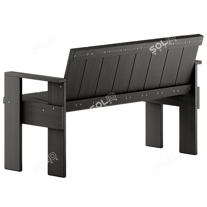 Modern Outdoor Dining Bench: Hay 3D model image 3