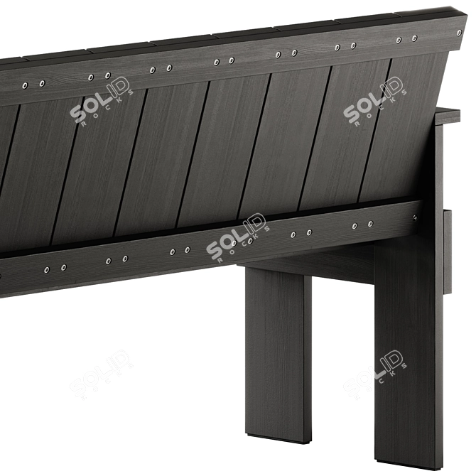 Modern Outdoor Dining Bench: Hay 3D model image 6