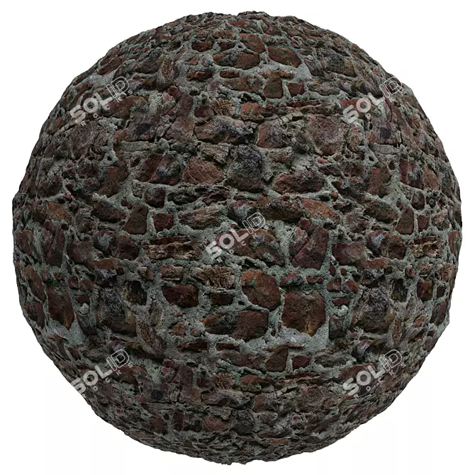 Rock Stone Covering Texture Pack 3D model image 4