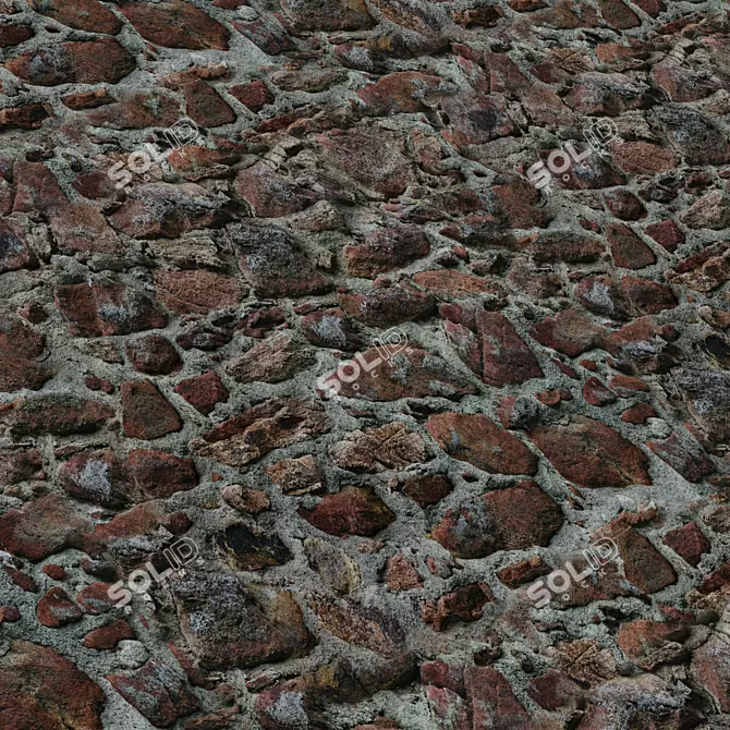 Rock Stone Covering Texture Pack 3D model image 5