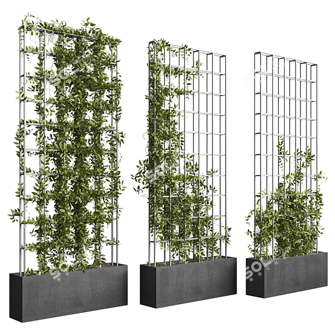 Modern Vertical Garden Partition Design 3D model image 1