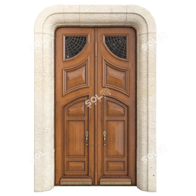 Classic-Style 3D Door 1800mm 3D model image 1