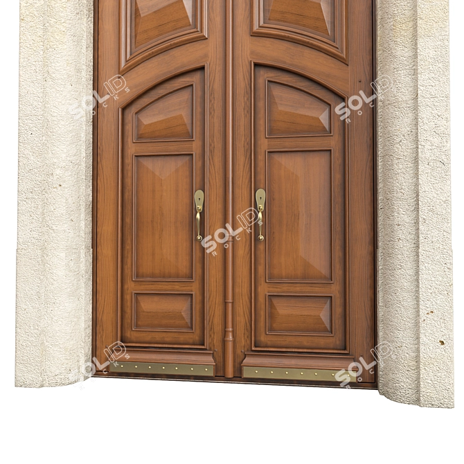 Classic-Style 3D Door 1800mm 3D model image 2