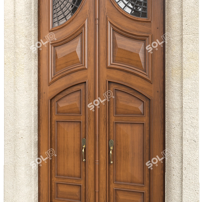 Classic-Style 3D Door 1800mm 3D model image 3