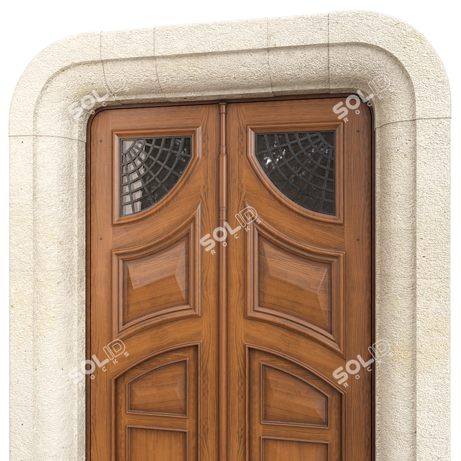 Classic-Style 3D Door 1800mm 3D model image 4