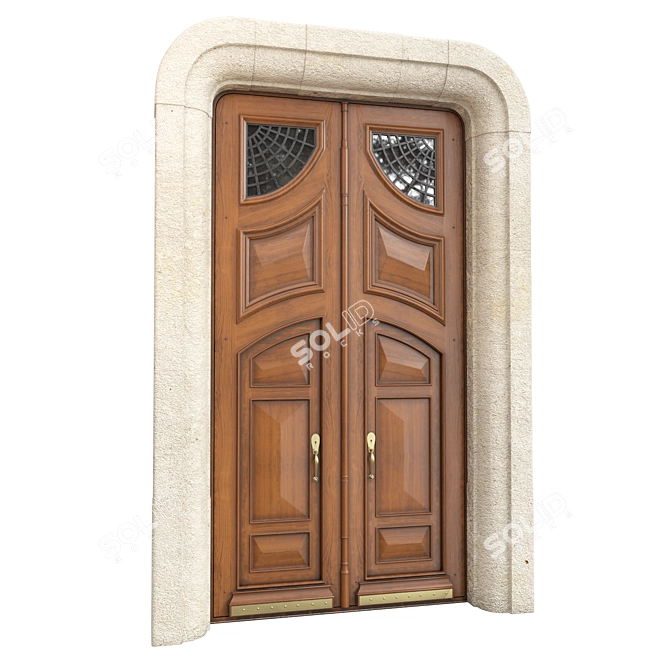 Classic-Style 3D Door 1800mm 3D model image 5