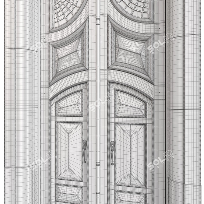 Classic-Style 3D Door 1800mm 3D model image 7