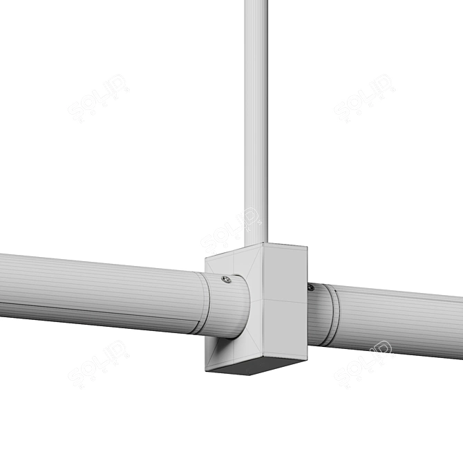 Modern Adjustable LED Linear Pendant 3D model image 6