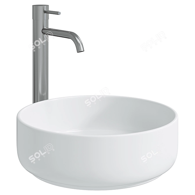 Stylish BELBAGNO BB1357 Countertop Sink 3D model image 2