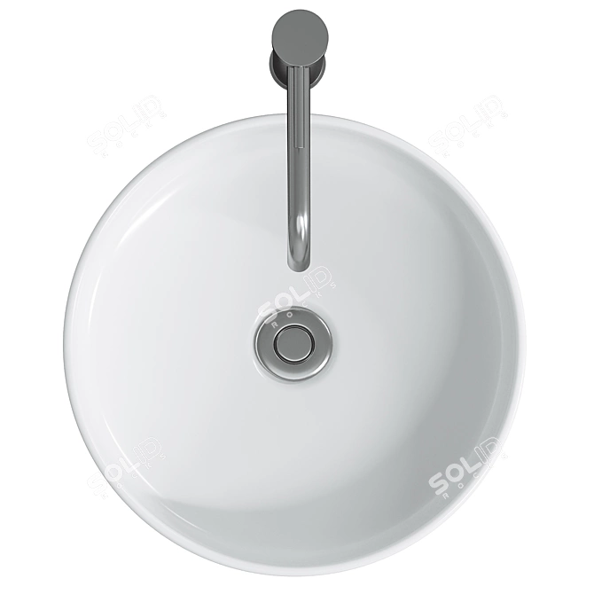 Stylish BELBAGNO BB1357 Countertop Sink 3D model image 3