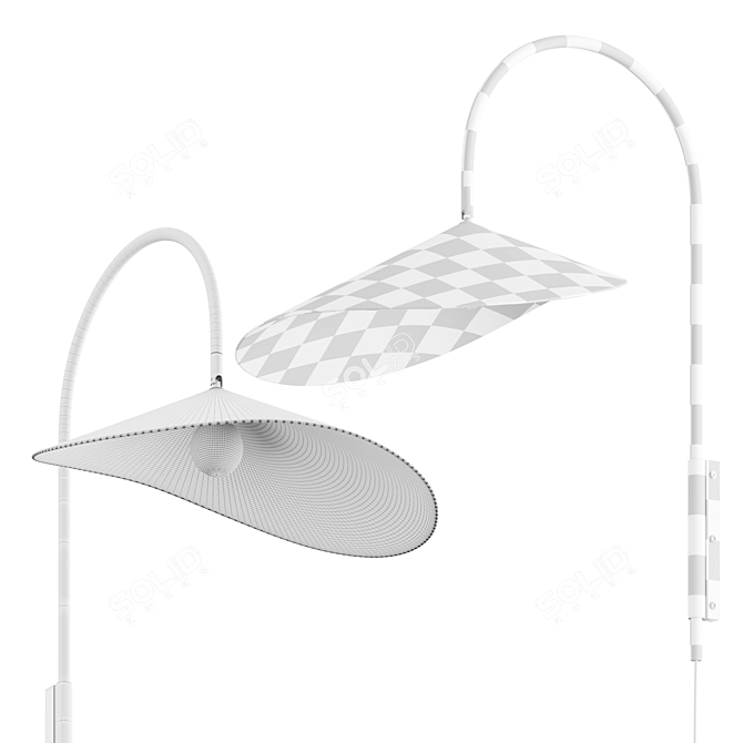 Modern Swivel Wall Lamp 3D model image 2