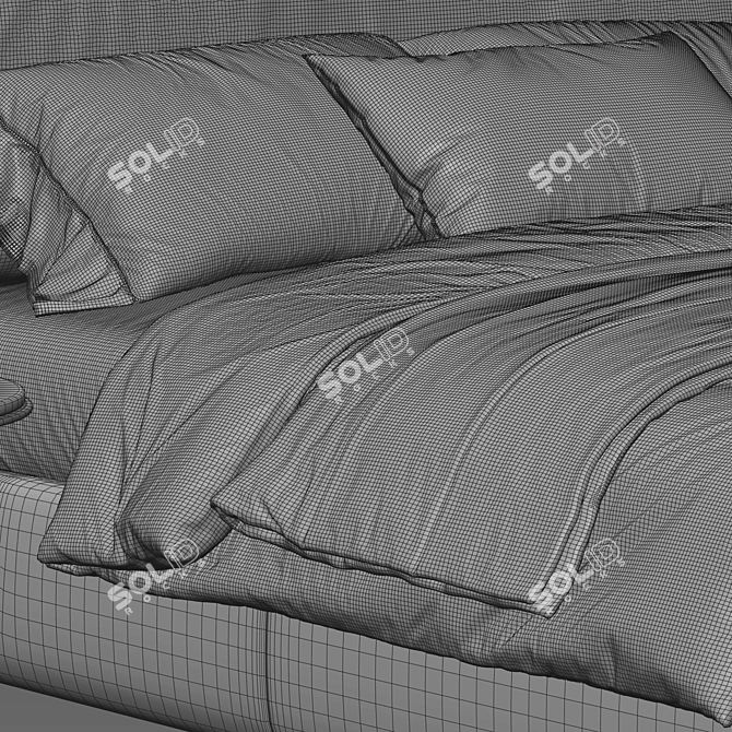 Modern Poliform Bruce Bed Model 3D model image 3