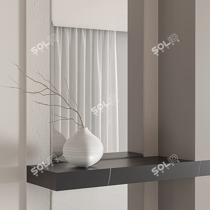 Modern Minimal Hallway Furniture Set 3D model image 4